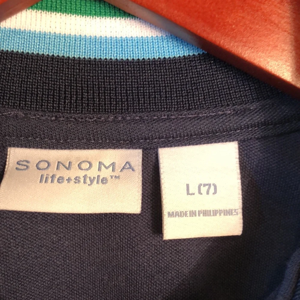 Sonoma zip up varsity jacket sz L(7)
